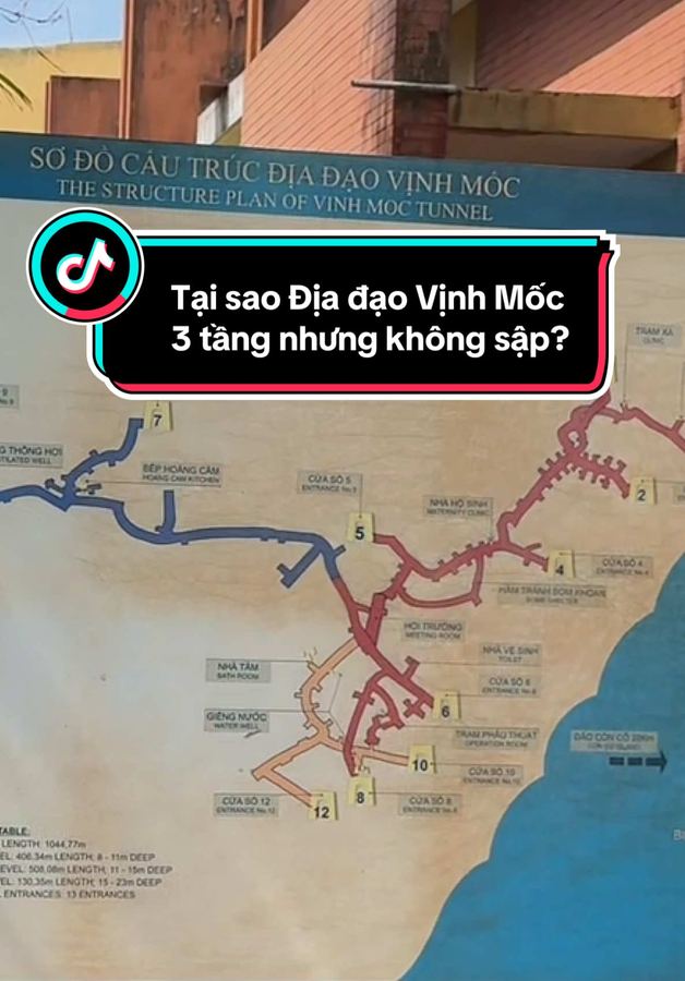 Vì sao Địa đạo Vịnh Mốc đào 3 tầng mà không sập?