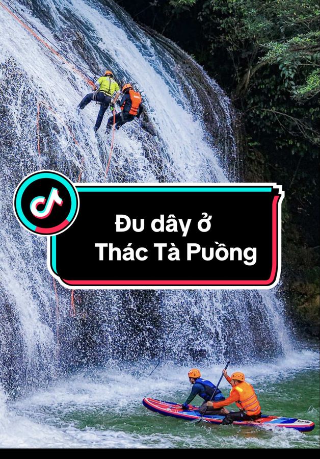 Đu dây ở thác Tà Puồng